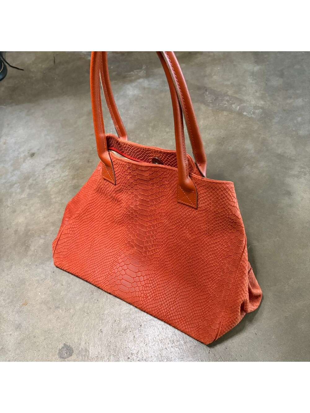 Borse in Pelle Leather Snakeskin Tote Bag